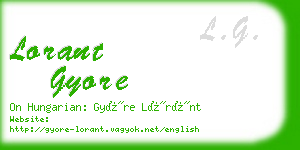 lorant gyore business card